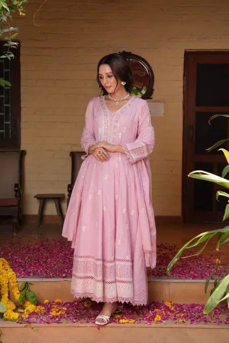 Magenta Premium Mul Chanderi 3-Piece Readymade Salwar Suit Set – Large to 3XL main image 0